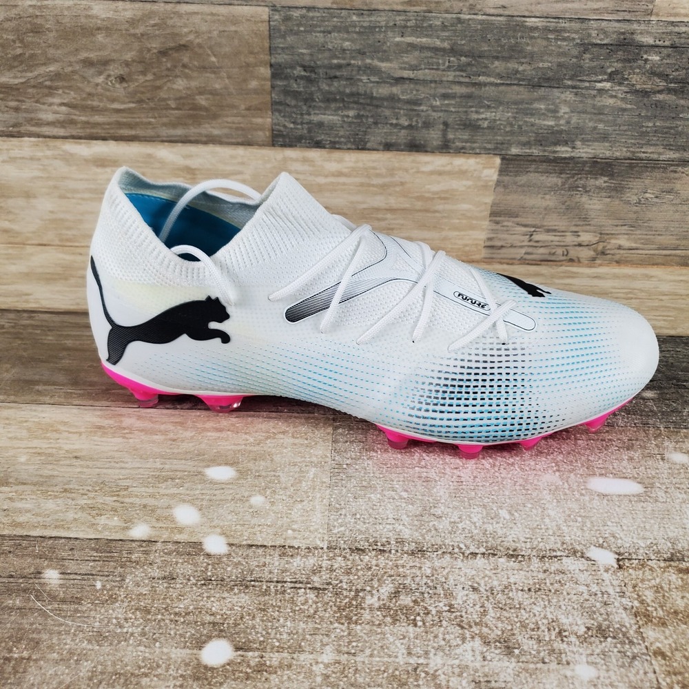 Puma Future 7‎ Match FG Cleats Mens Sz 11.5 Shoes White Black Pink Soccer Cleat